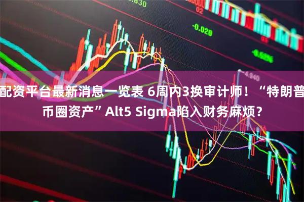 配资平台最新消息一览表 6周内3换审计师！“特朗普币圈资产”Alt5 Sigma陷入财务麻烦？